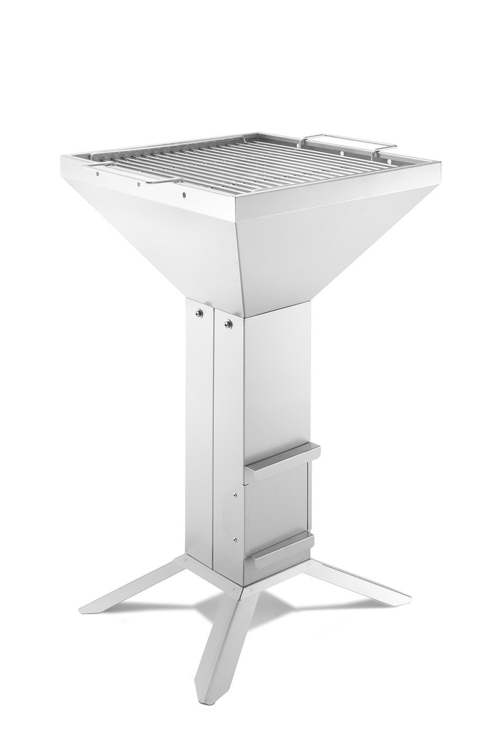 Kullgrill T3-4F rustfritt stål 42x42 cm 4 ben forfra