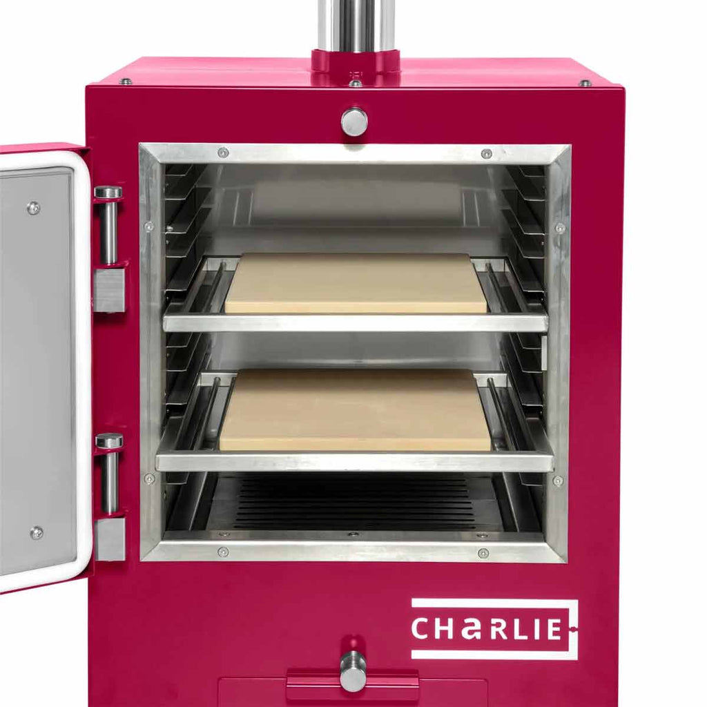 Kullovn Cheeky 6 nivåer bordmodell Rhubarb - Charlie Oven bakside