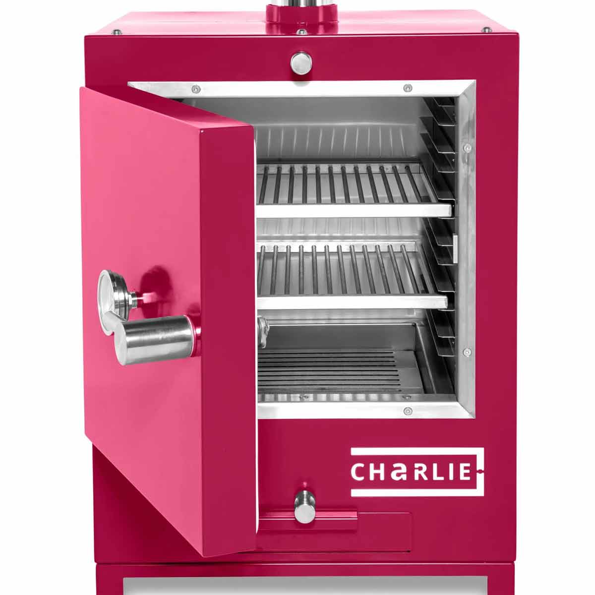 Detalj av luftventiler på Kullovn Cheeky 6 nivåer bordmodell Rhubarb - Charlie Oven