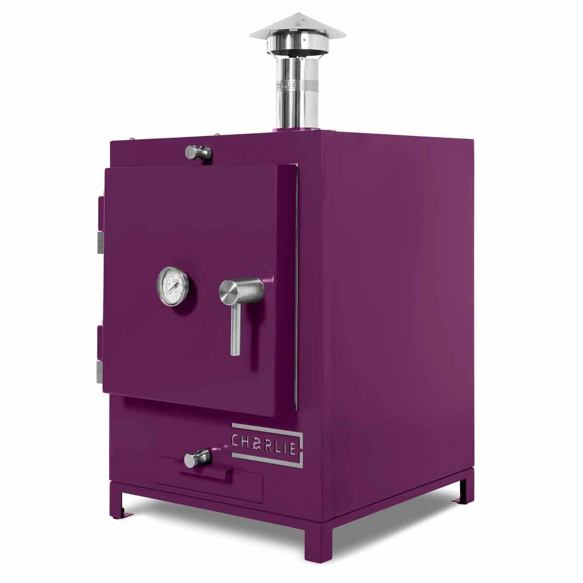 Detalj av grillrister i Kullovn Cheeky bordmodell Beetroot - Charlie Oven
