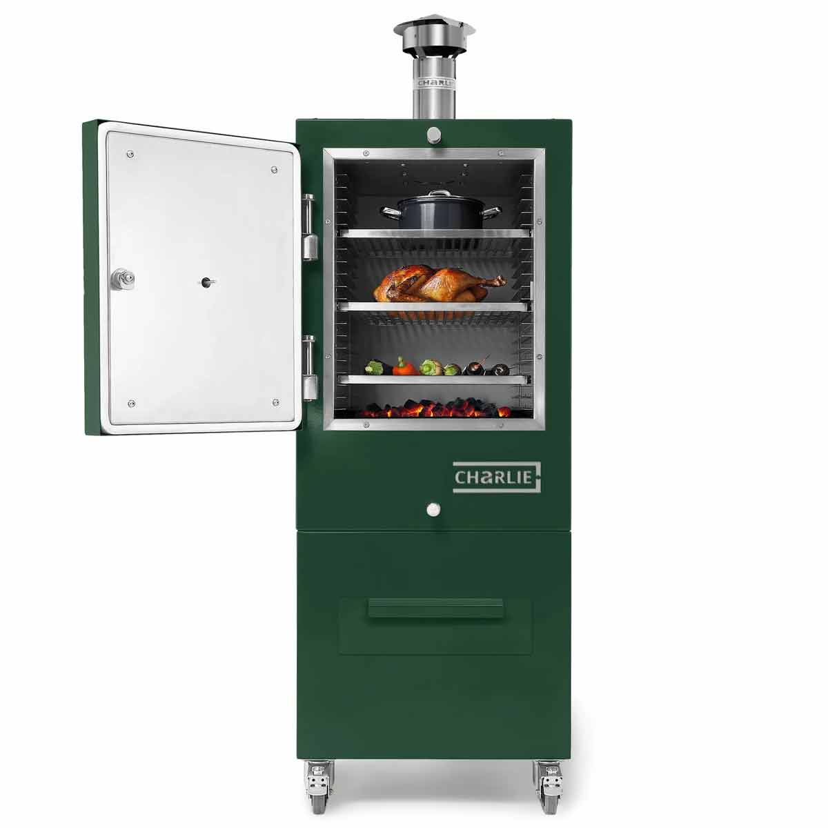 Kullovn Green Chilli 9 nivåer rustfritt stål - Charlie Oven bakside