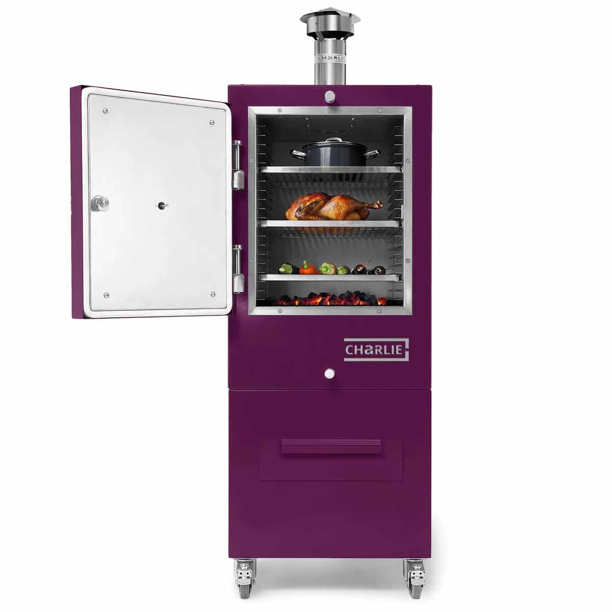 Kullovn Oven 9 nivåer rustfritt stål Beetroot - Charlie Oven bakside