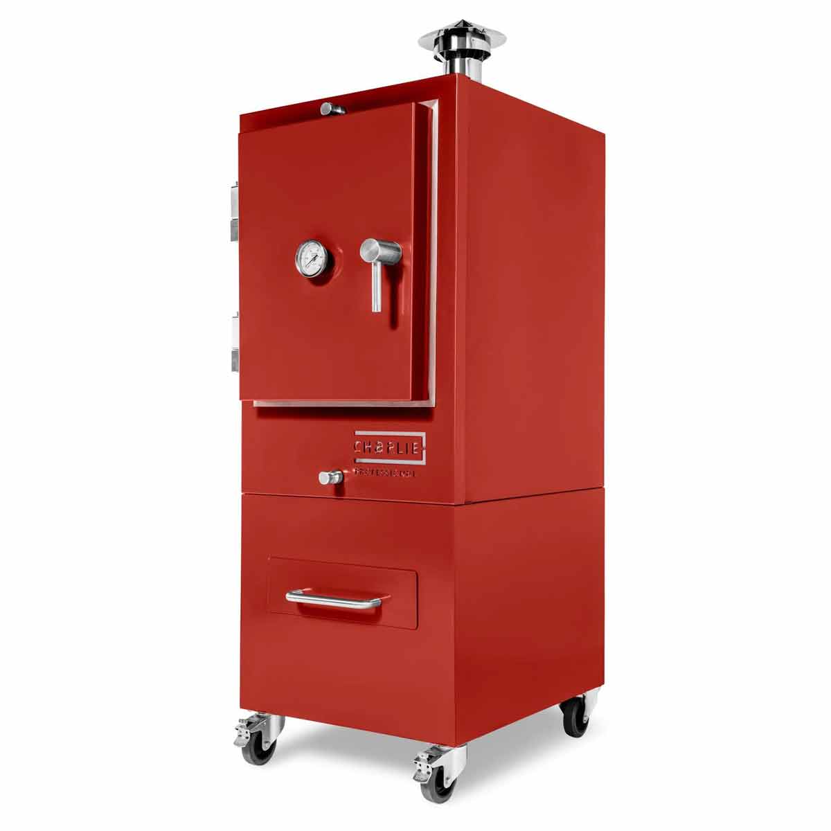 Kullovn Pro Hot Red Pepper 9 nivåer rustfritt stål - Charlie Oven forfra