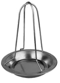 Kyllingholder med fettoppsamler rustfritt stål Grillfürst forfra
