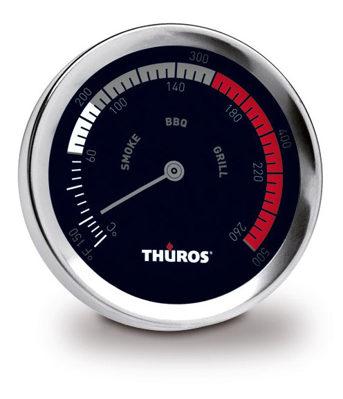 Lokk-termometer 260 °C 6,5 cm rustfritt stål - Thüros forfra