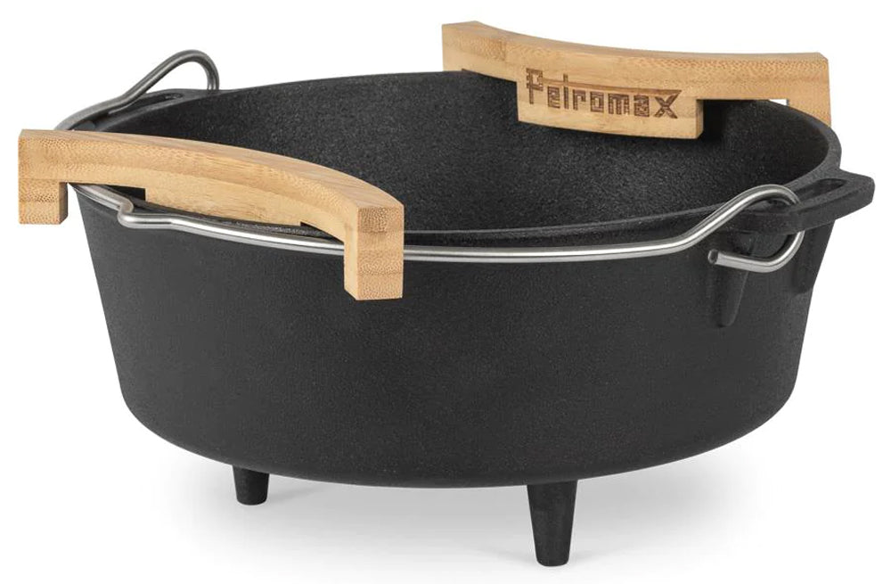 Montert Lokkavstandsholder for dutch oven bambus 2 stk - Petromax mellom lokk og dutch oven