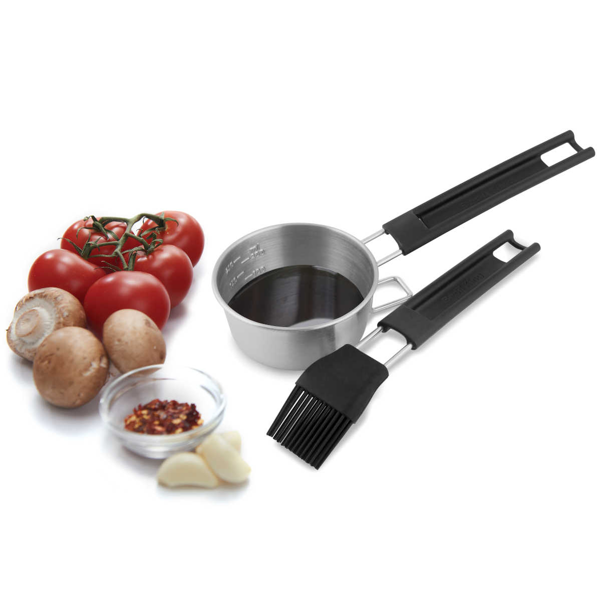Marinersett med silikonpensel og beger - Broil King bakside