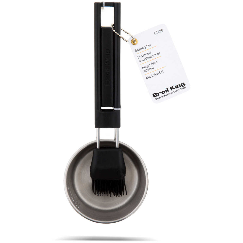 Marinersett med silikonpensel og beger - Broil King montert ved grill