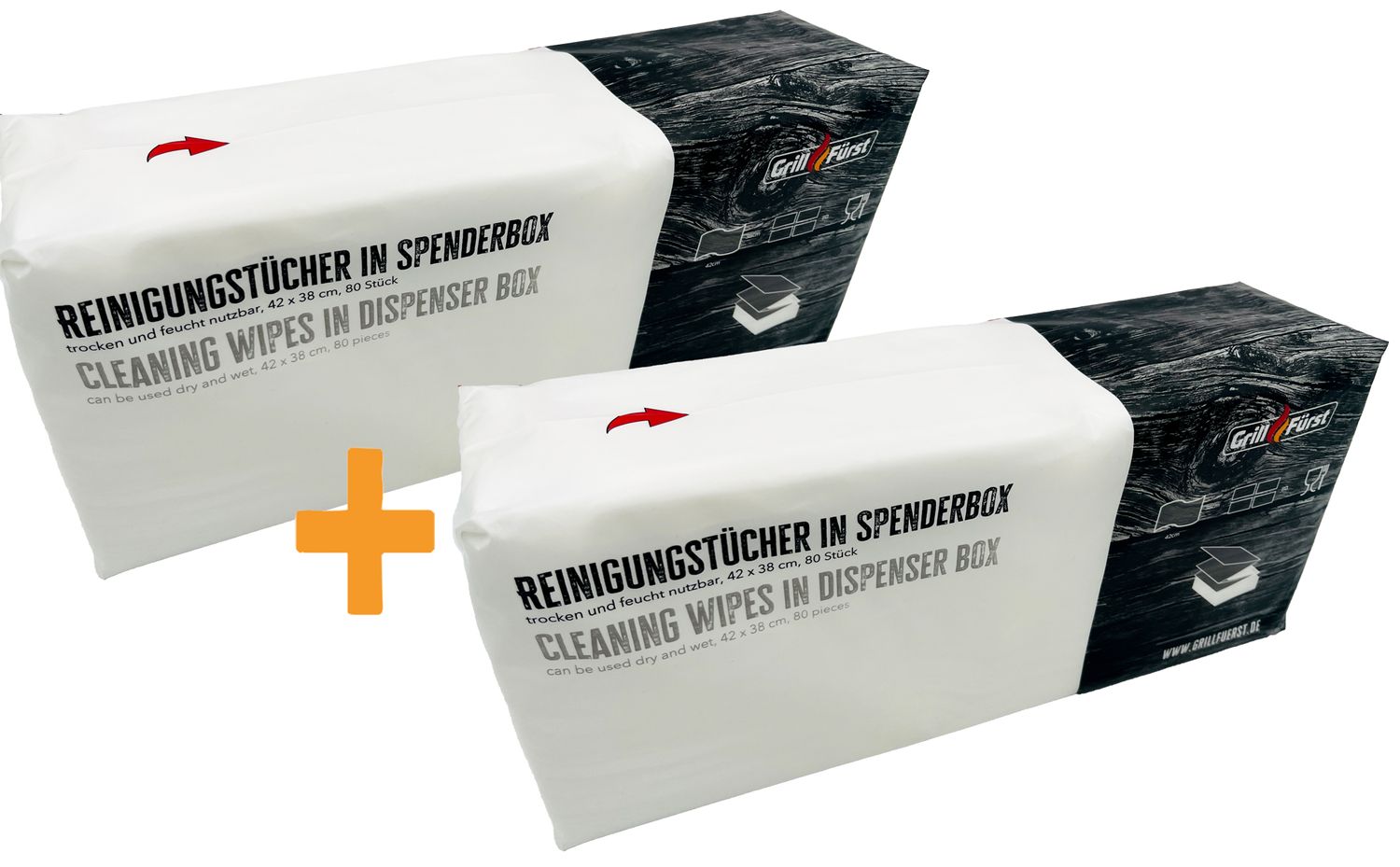 Mikrofiberklut rengjøringsduk 42x38 cm 2-pk 160 stk forfra