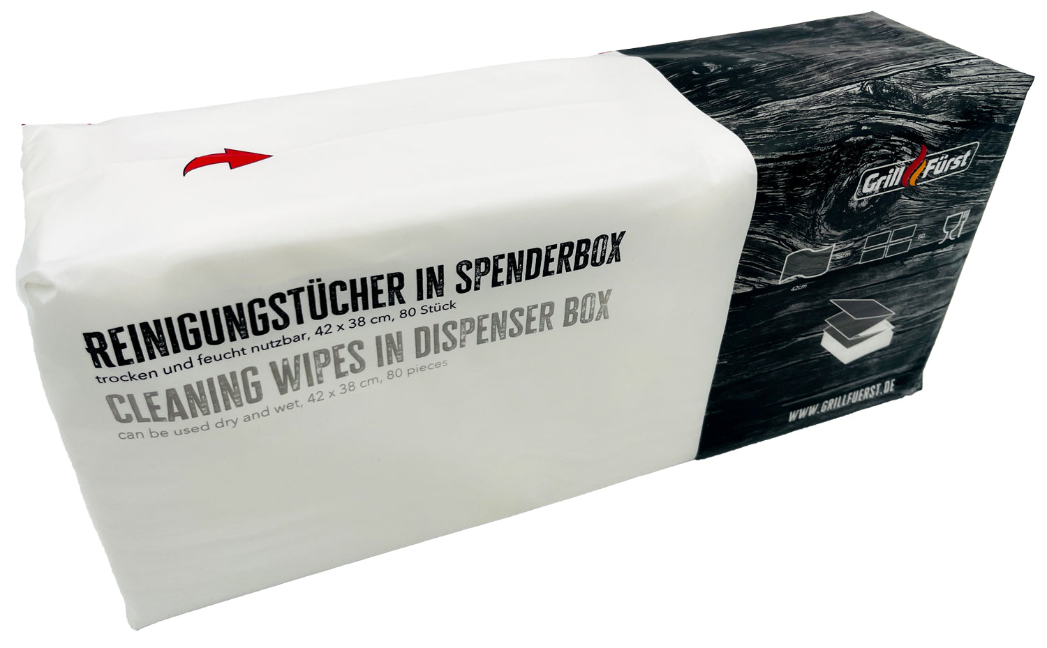 Mikrofiberklut rengjøringsduk 42x38 cm 2-pk 160 stk montert i kjøkken
