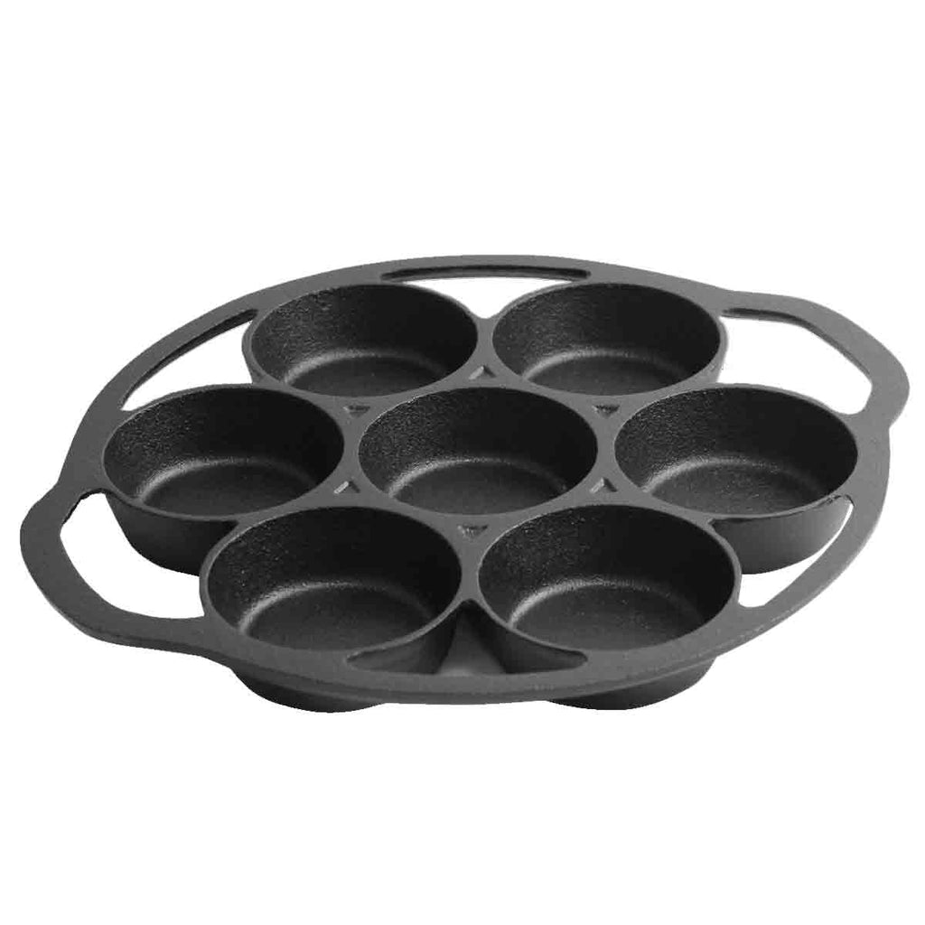 Muffinform støpejern for 7 muffins - SANTOS forfra