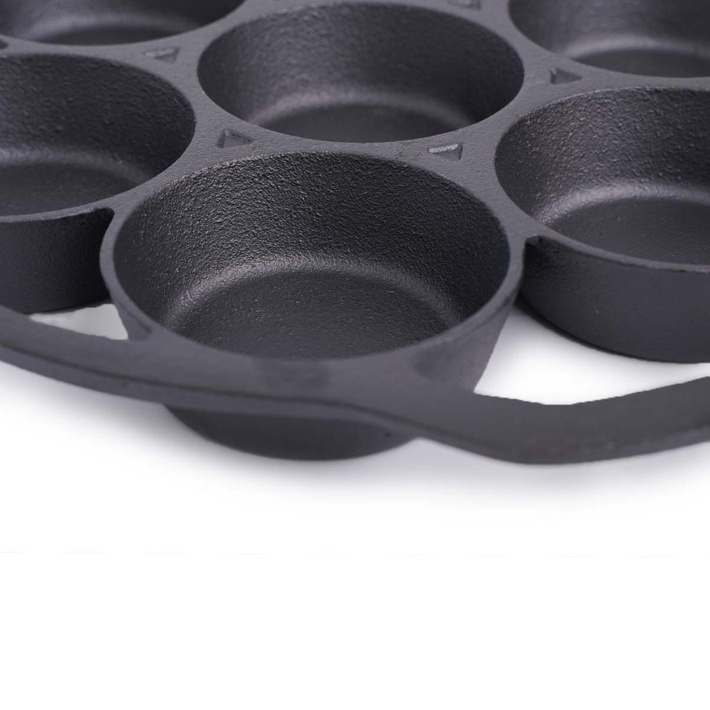 Muffinform støpejern for 7 muffins - SANTOS bakside