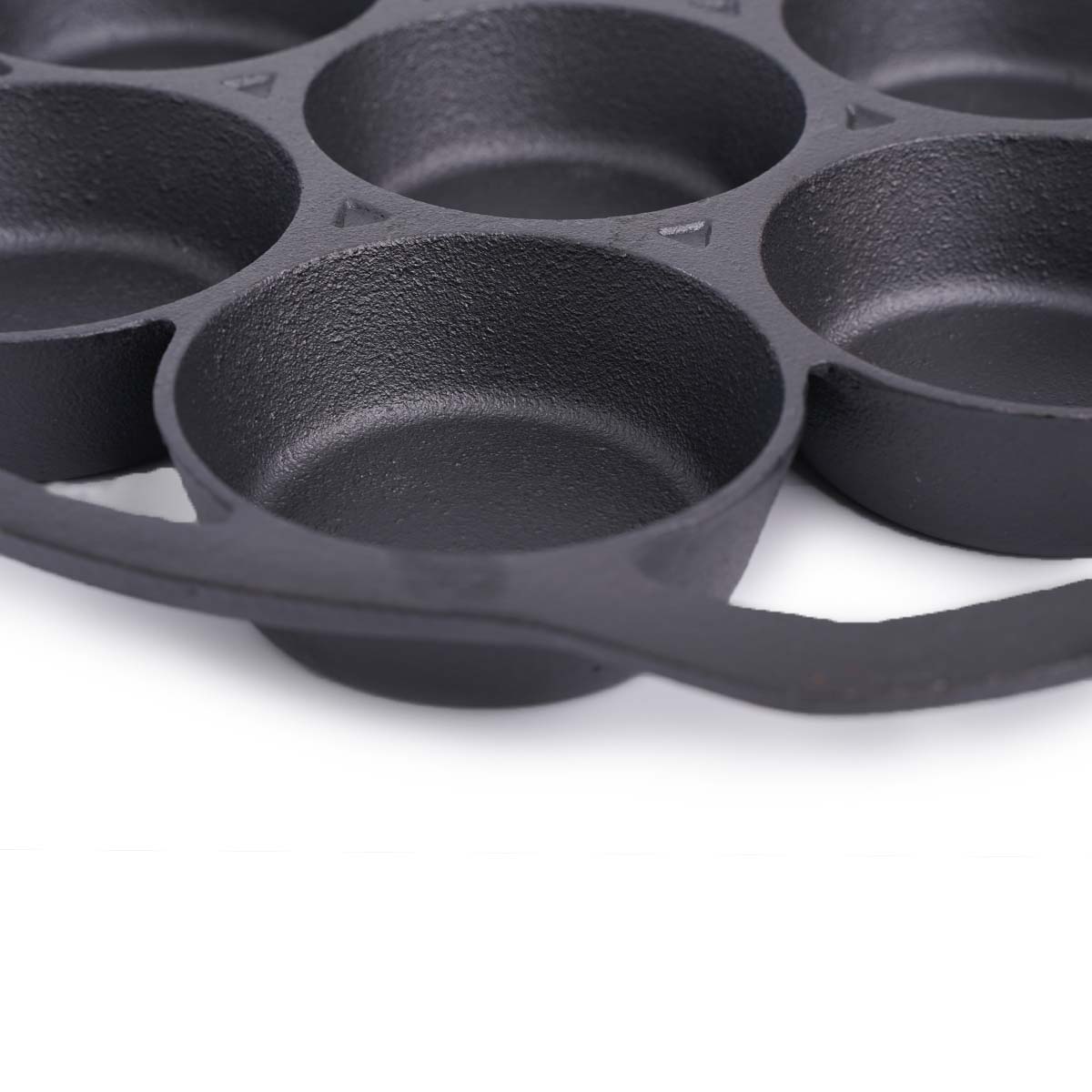 Muffinform støpejern for 7 muffins - SANTOS bakside