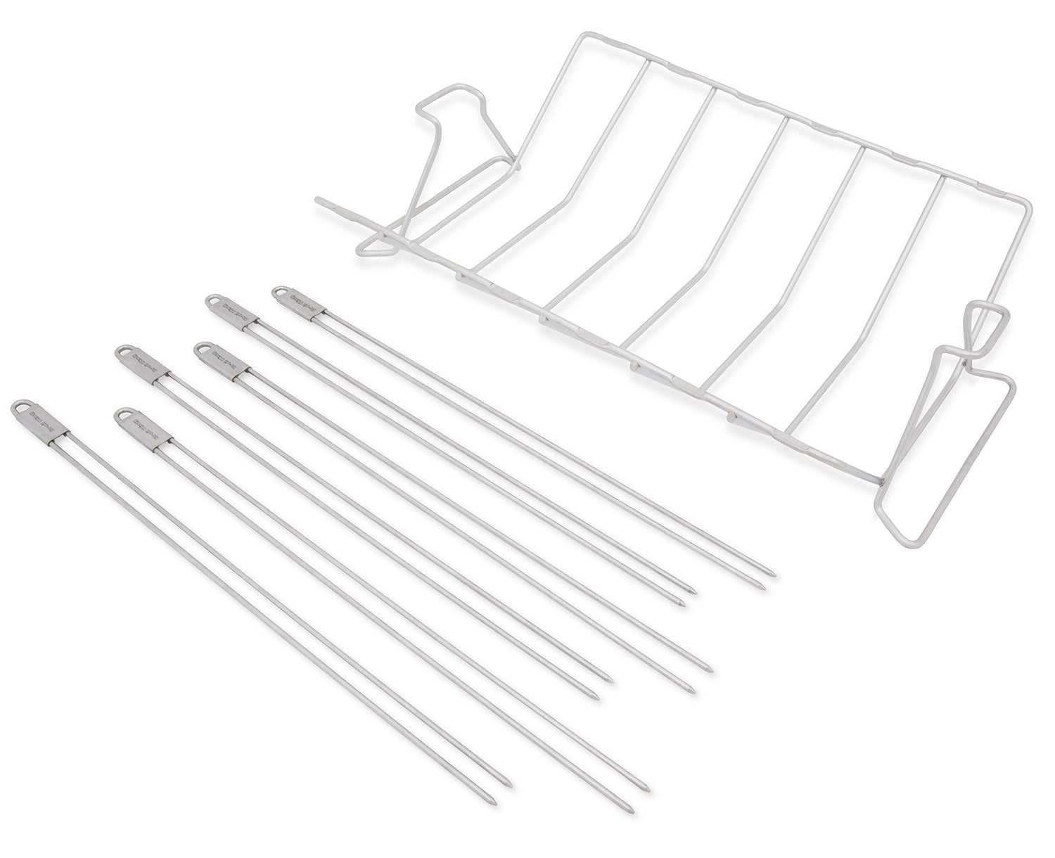 Multistativ grillkurv ribbestativ og spydstativ - Broil King bakside