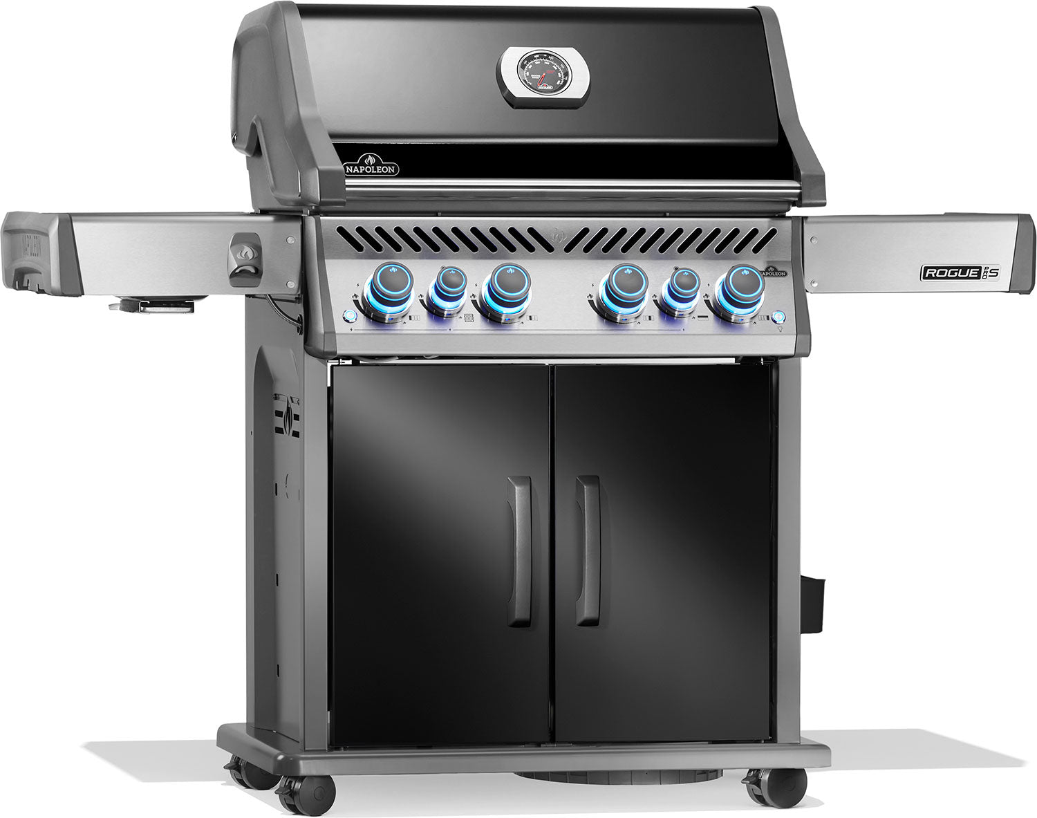 Nærbilde av emaljerte støpejernsrister på Gassgrill Rogue PRO-S 525 støpejernsrist Sizzle Zone