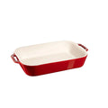 Ovnsform keramikk 38x26 cm kirsebærrød - Staub for baking og servering