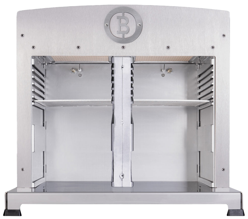 Ovnsgrill Twin PRO 800°C 2 brennere skillevegg naturgass forfra