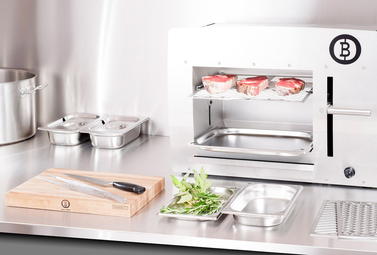 Bakside av Ovnsgrill XL CHEF Indoor 800°C 2 brennere rustfritt stål - Beefer