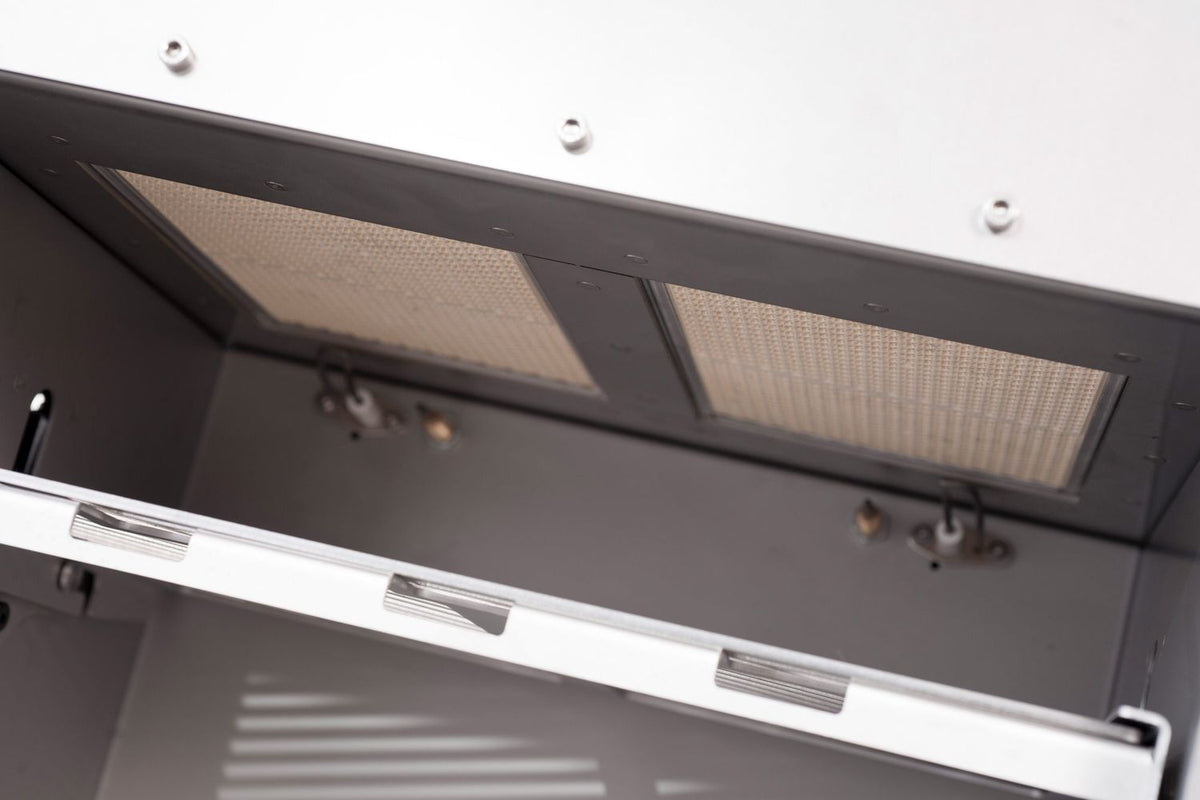 Montert Ovnsgrill XL CHEF Indoor 800°C naturgass rustfritt stål i bruk