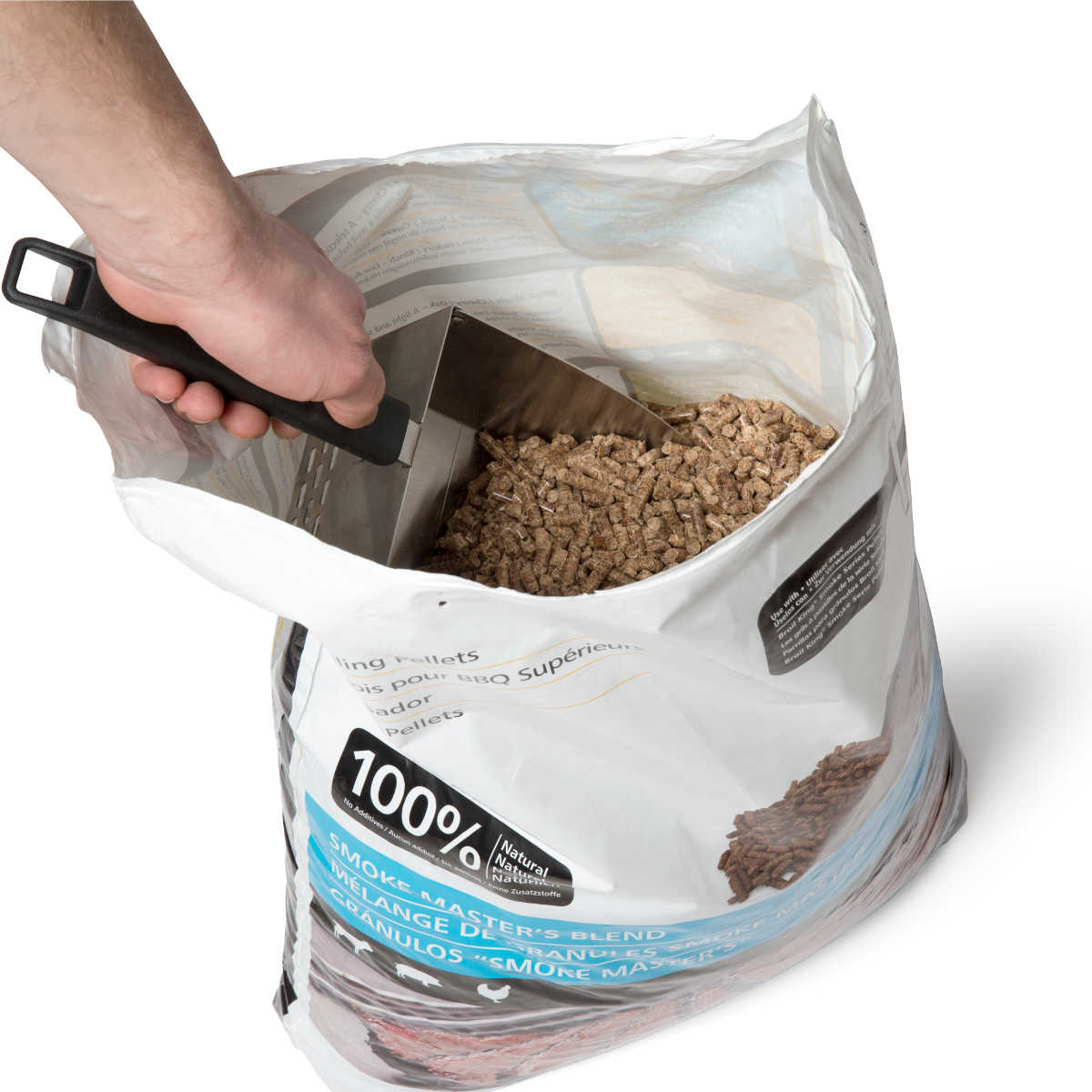 Sidevisning av Pellet- og kullspade rustfritt stål - Broil King