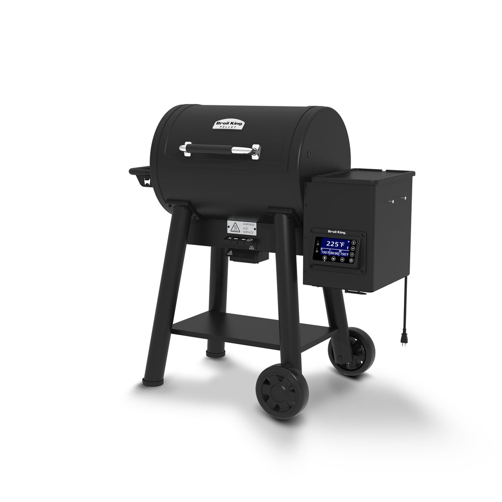 Pelletsgrill Baron/Crown Pellet 400 med WLAN støpejernsrist nærbilde av kontrollpanel