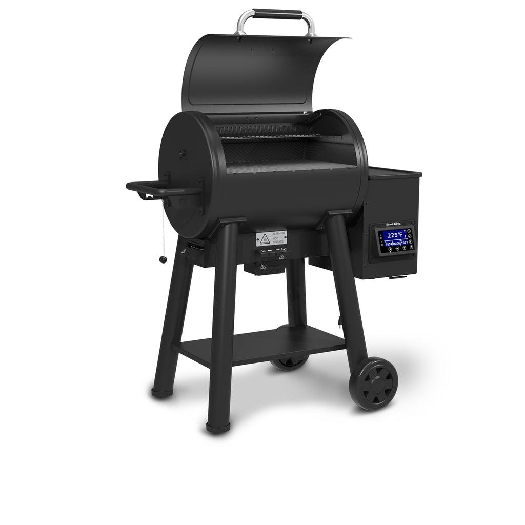 Pelletsgrill Baron/Crown Pellet 400 med WLAN støpejernsrist montert ute