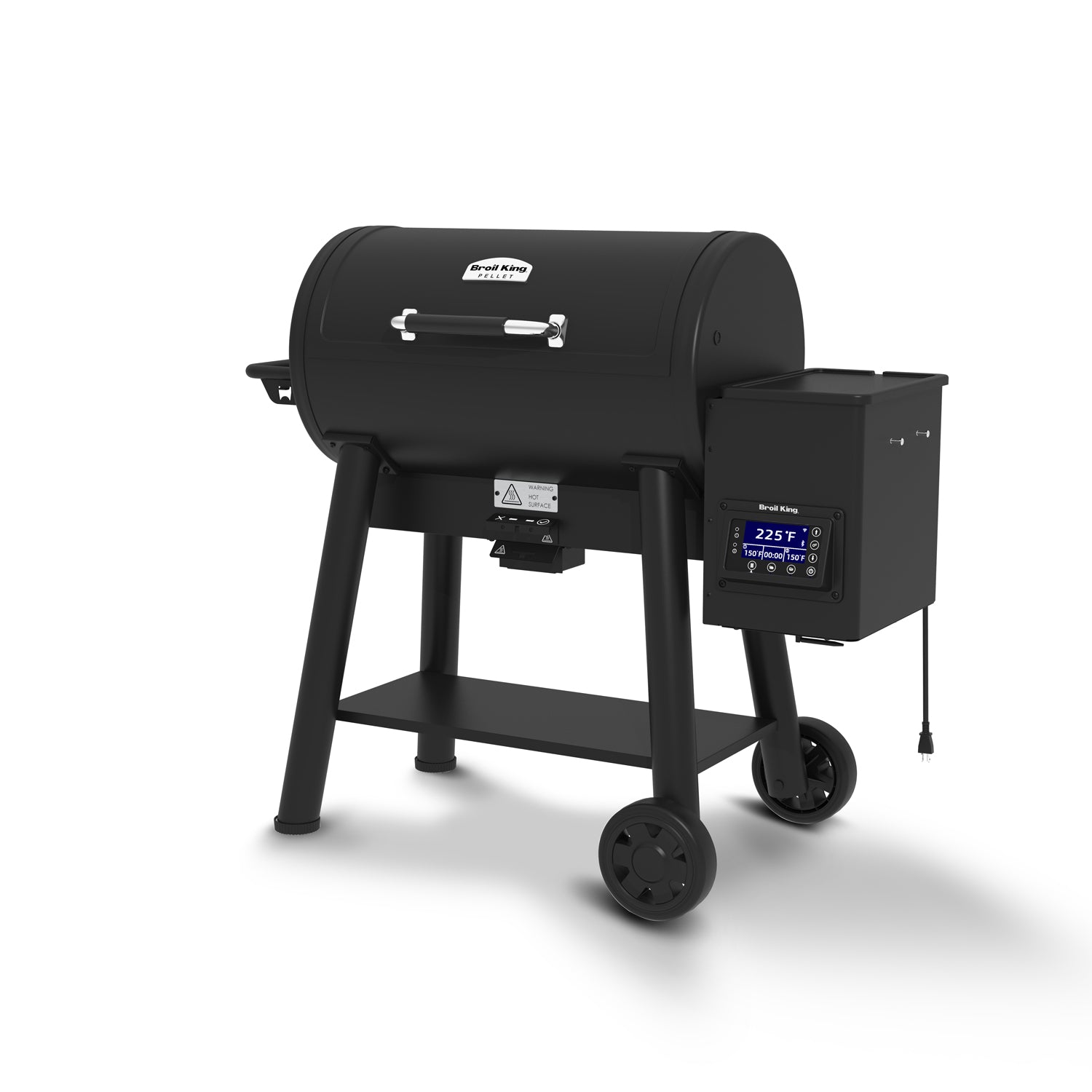 Nærbilde av kontrollpanel på Pelletsgrill Baron/Crown Pellet 500 med WLAN støpejernsrist