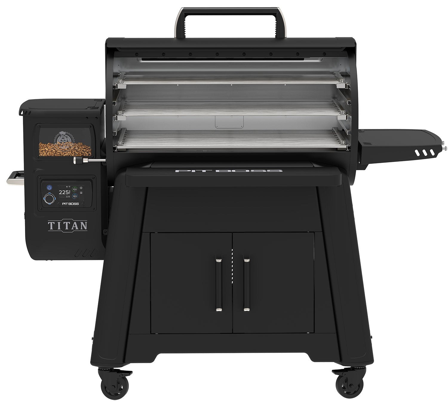 Pelletsgrill Competition Series 1600 Titan WiFi 3 nivåer - Pit Boss detalj av touchscreen