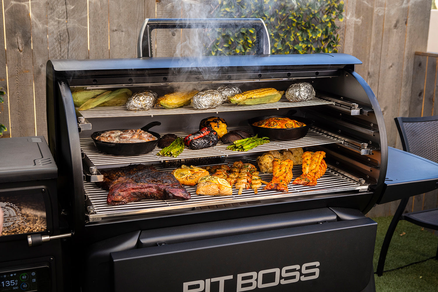 Pelletsgrill Competition Series 1600 Titan WiFi 3 nivåer - Pit Boss pellettank med utslippssluse