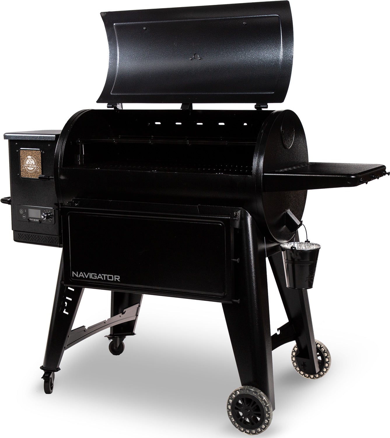 Pelletsgrill Navigator 1150 med grilltrekk støpejernsrist temperaturfølere