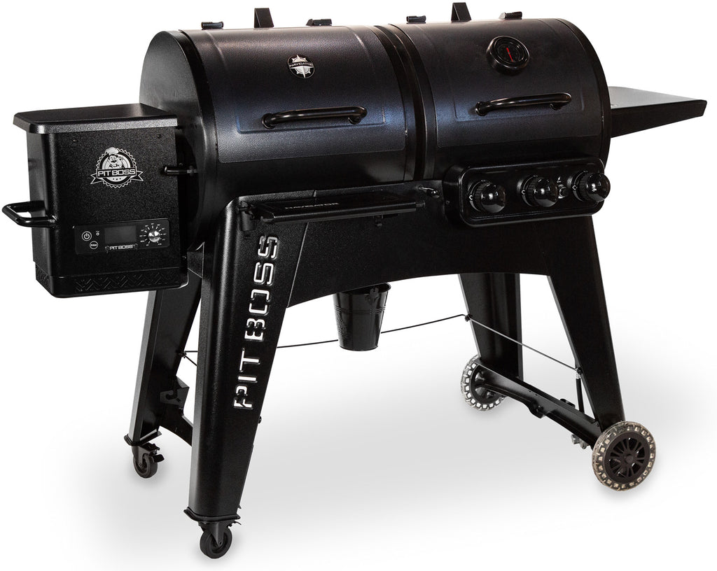 Pelletsgrill Navigator 1230 kombi med gassgrill 3 brennere nærbilde
