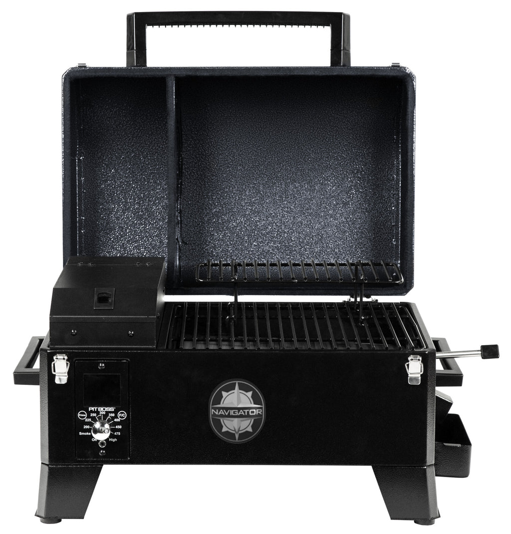 Pelletsgrill Navigator 150 portabel kompakt - Pit Boss bakside