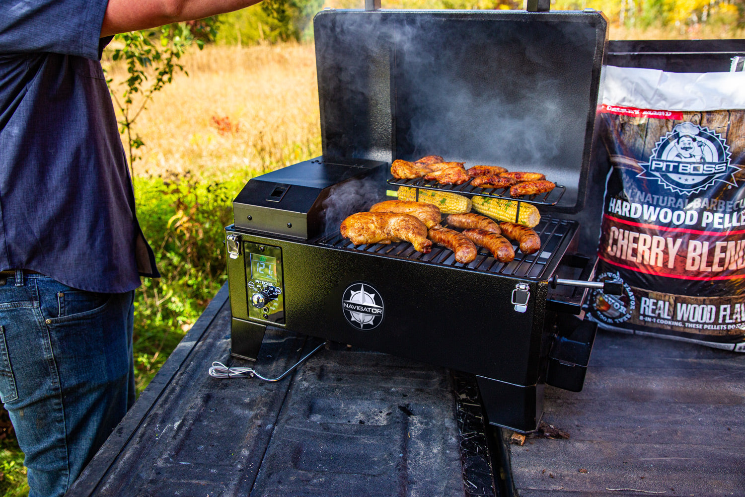 Pelletsgrill Navigator 150 portabel kompakt - Pit Boss grillflate
