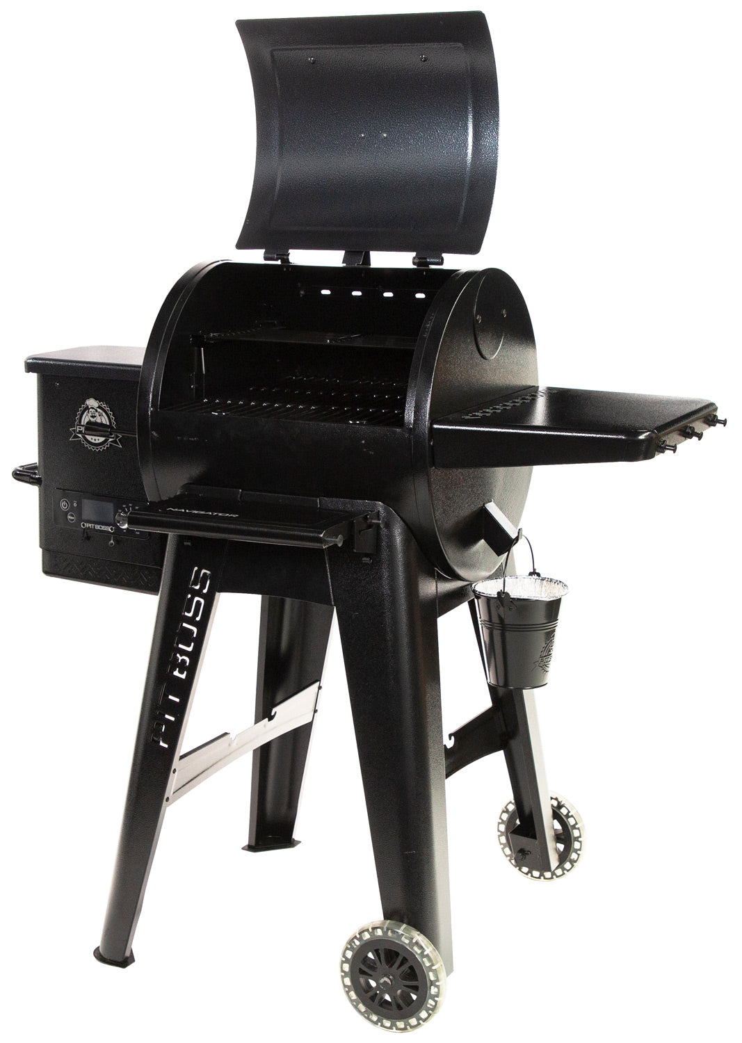 Pelletsgrill Navigator 550 inkl grilltrekk støpejernsrist praktisk oppbevaring