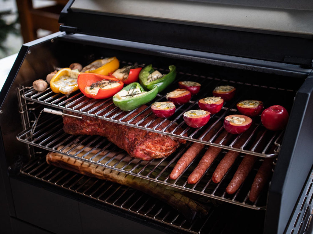 Pelletsgrill S280 rustfritt stål rist 60 cm digitalt display