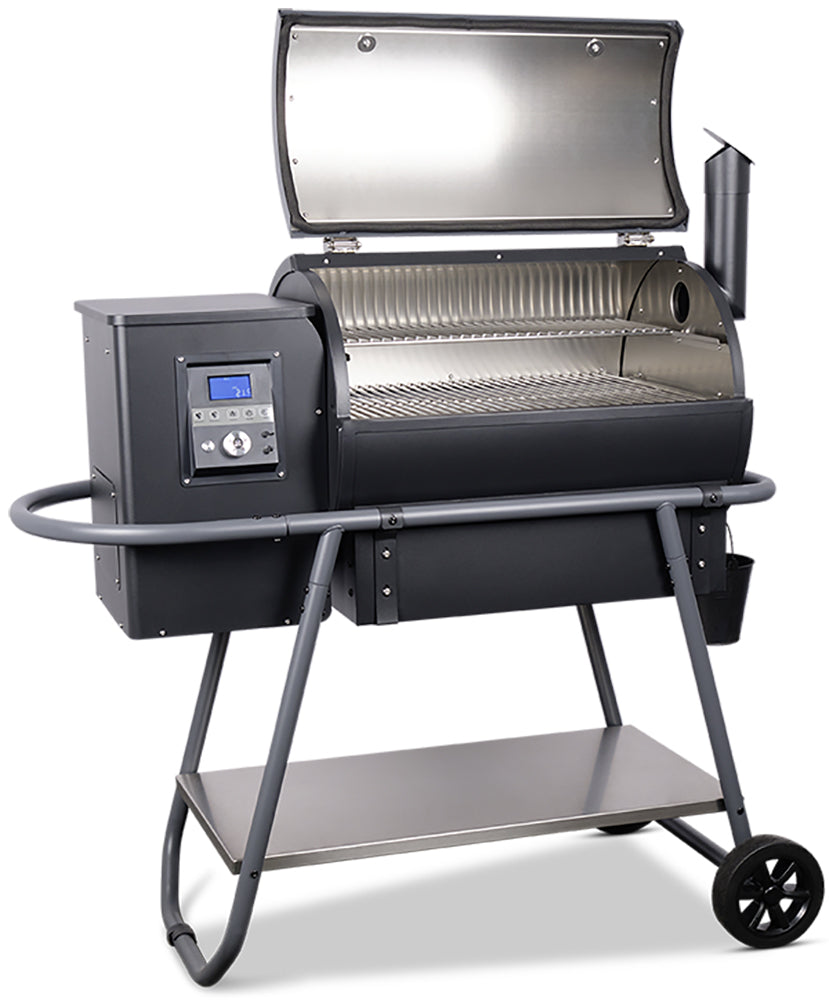 Pelletsgrill Sheriff uten hylle grå - bakside