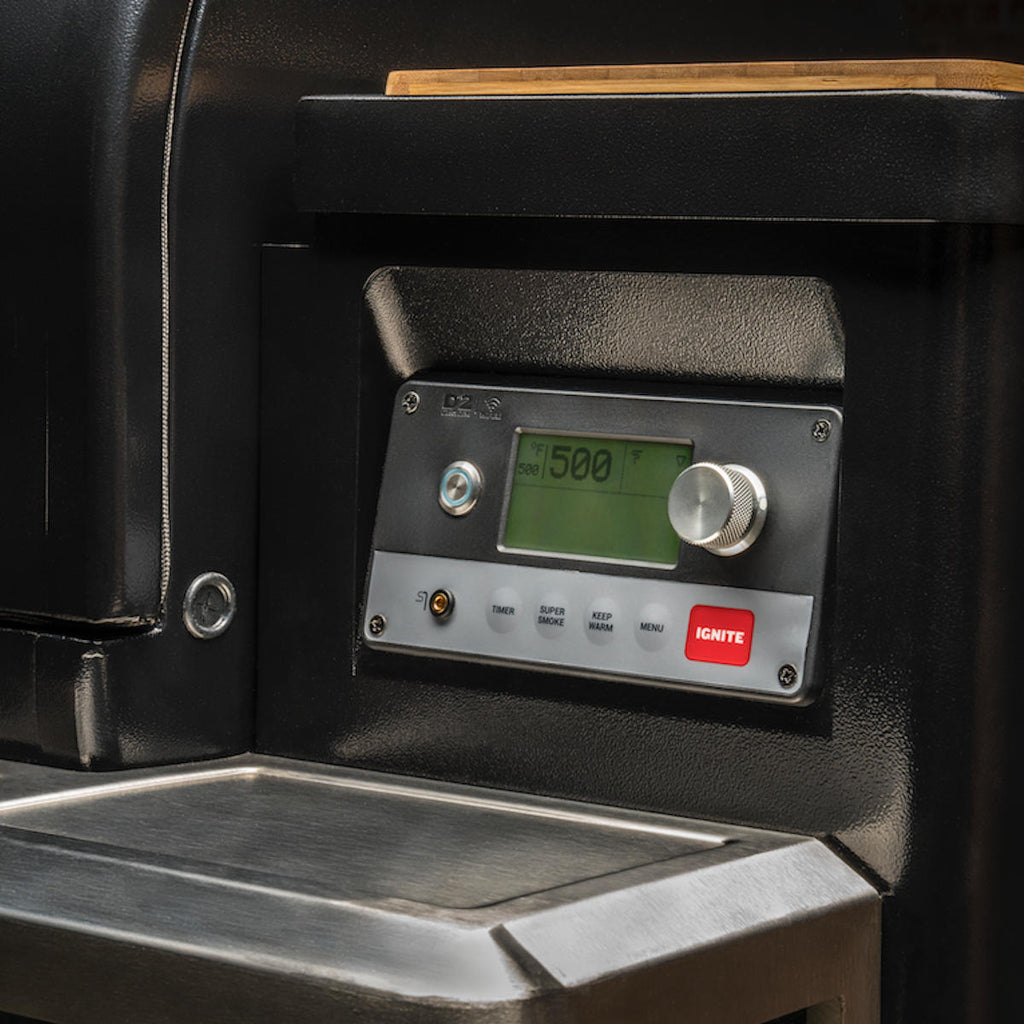 Stabile hjul og ben på Pelletsgrill Timberline 1300 med WiFi svart