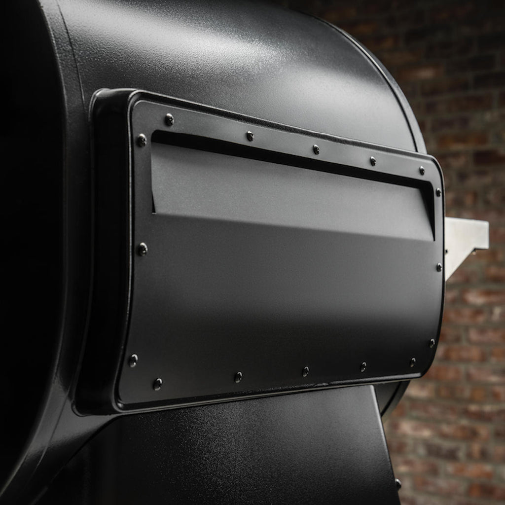 Sidehylle med kroker på Pelletsgrill Timberline 1300 med WiFi svart