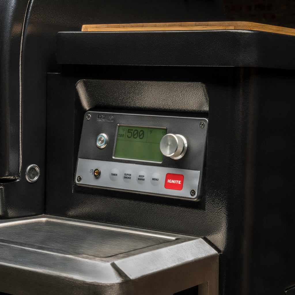 Nærbilde av grillrist i rustfritt stål på Pelletsgrill Timberline 850 med WiFi svart