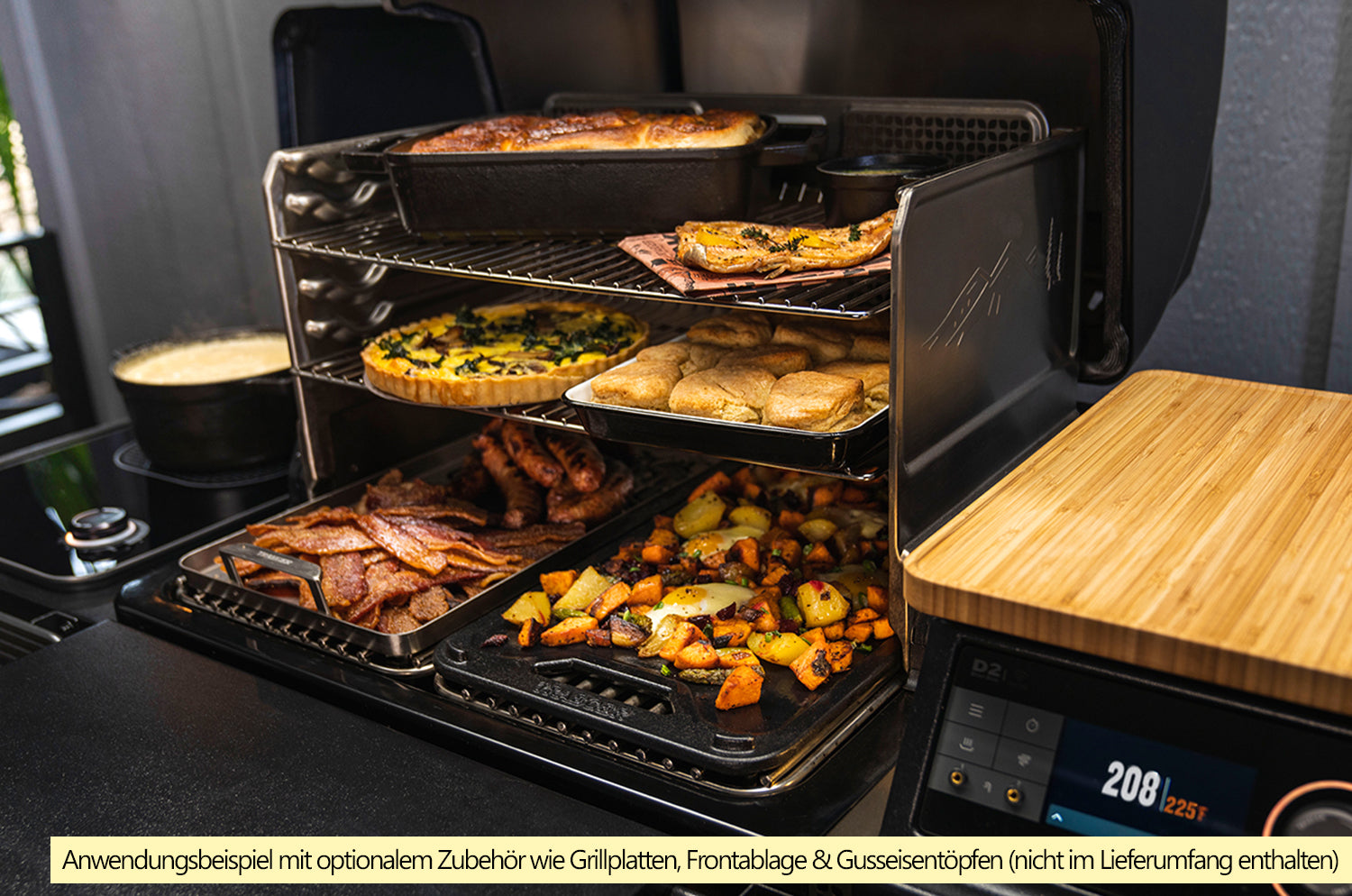 Pelletsgrill Timberline med WiFire og Meater - Traeger appstyring på mobil