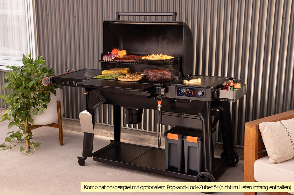 Pelletsgrill Woodridge Pro med WiFire - Traeger appstyring på telefon