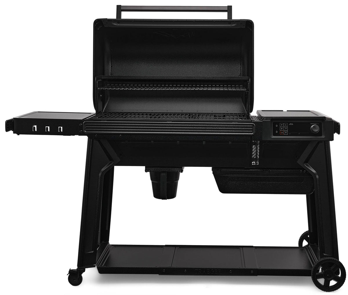 Pelletsgrill Woodridge Pro med WiFire - Traeger pelletstank med avløpsluke