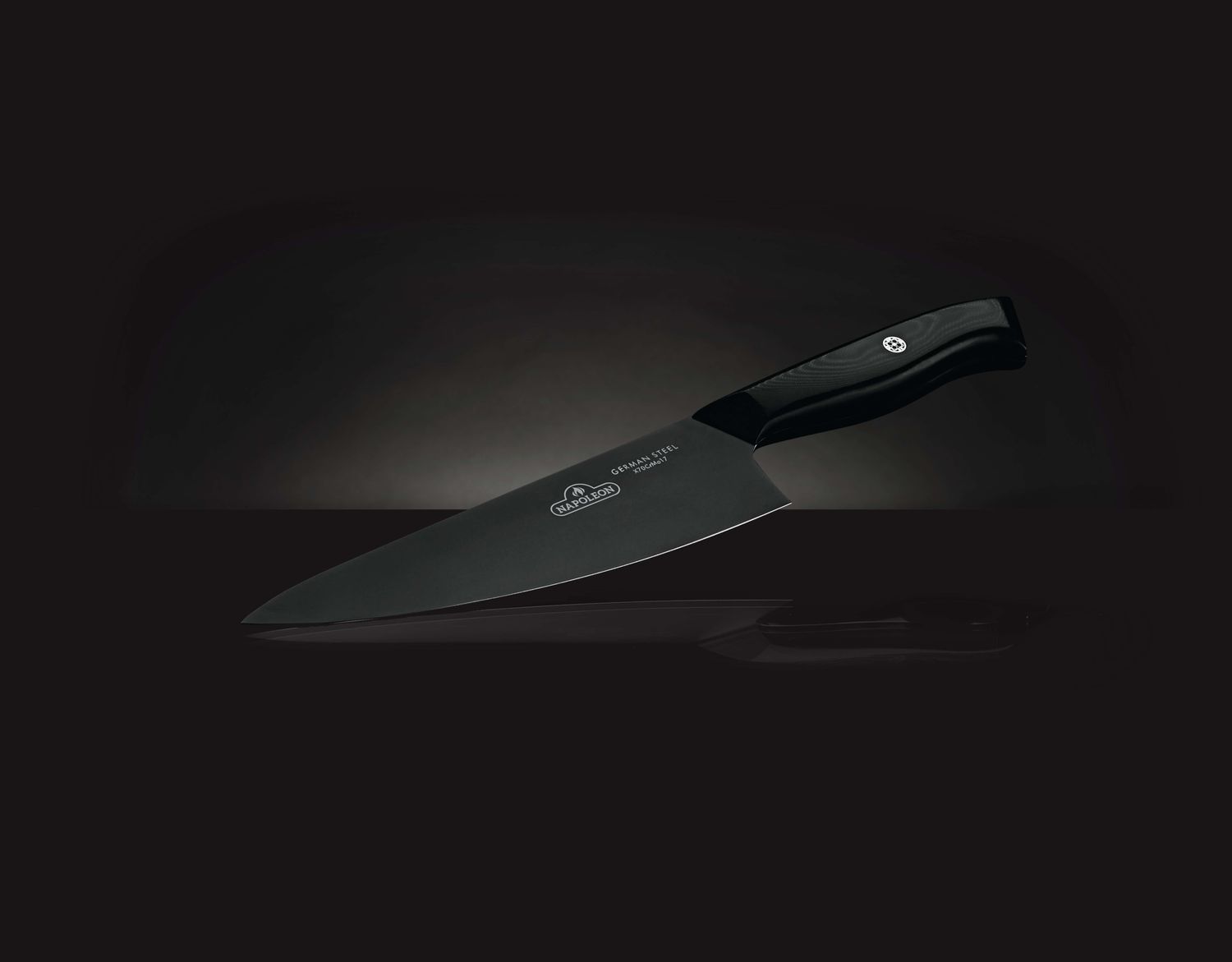 Phantom kokkekniv Limited Edition 20 cm blad - Napoleon nærbilde av klinge