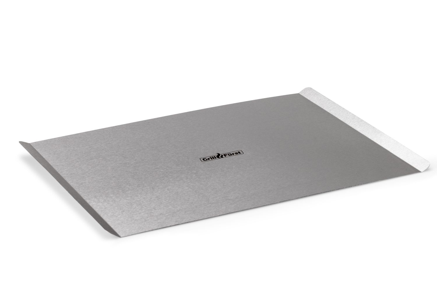 Pizzabrett rustfritt stål 40x30 cm rektangulært Grillfürst forfra