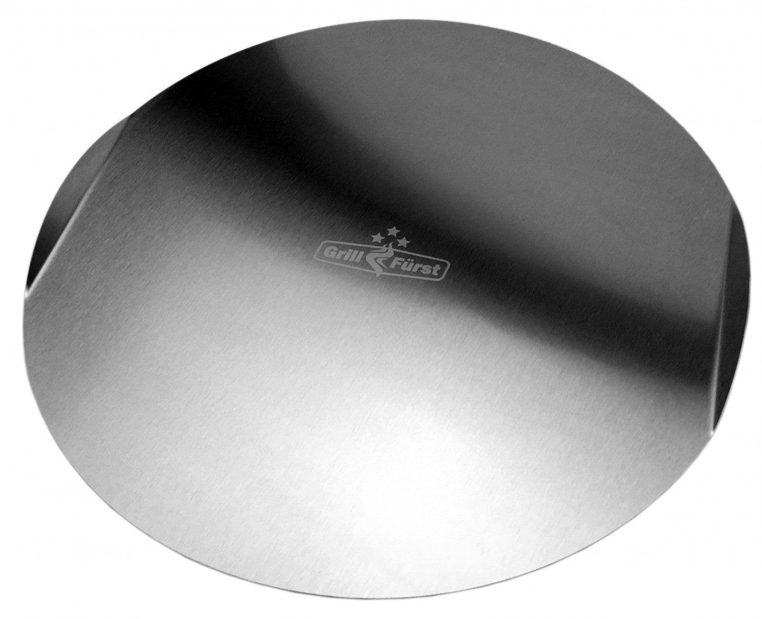 Pizzabrett rustfritt stål rundt 31 cm - Grillfürst forfra