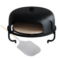 Pizzaovn for 85 cm bålpanne med pizzastein fra Ofyr forfra