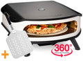 Pizzaovn gass 42,5 cm roterende pizzastein + pizzaspade - Cozze forfra