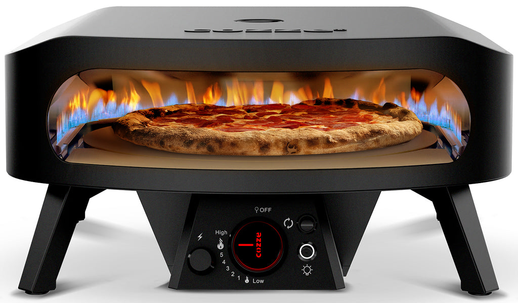 Pizzaovn gass CLASSIC Black Edition 42,5 cm 8 kW bakside