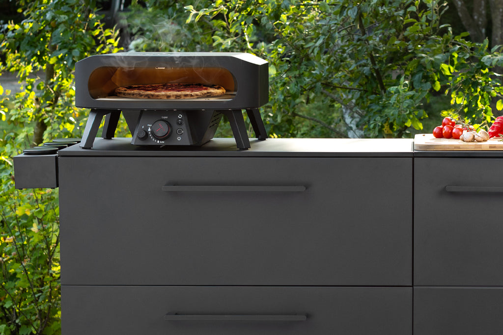 Pizzaovn gass CLASSIC Black Edition 42,5 cm 8 kW nærbilde av kontrollpanel