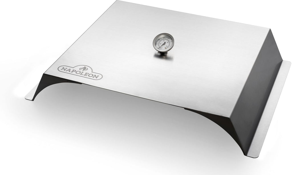 Pizzaovn-tilbehør rustfritt stål for gassgrill 57 cm - Napoleon forfra